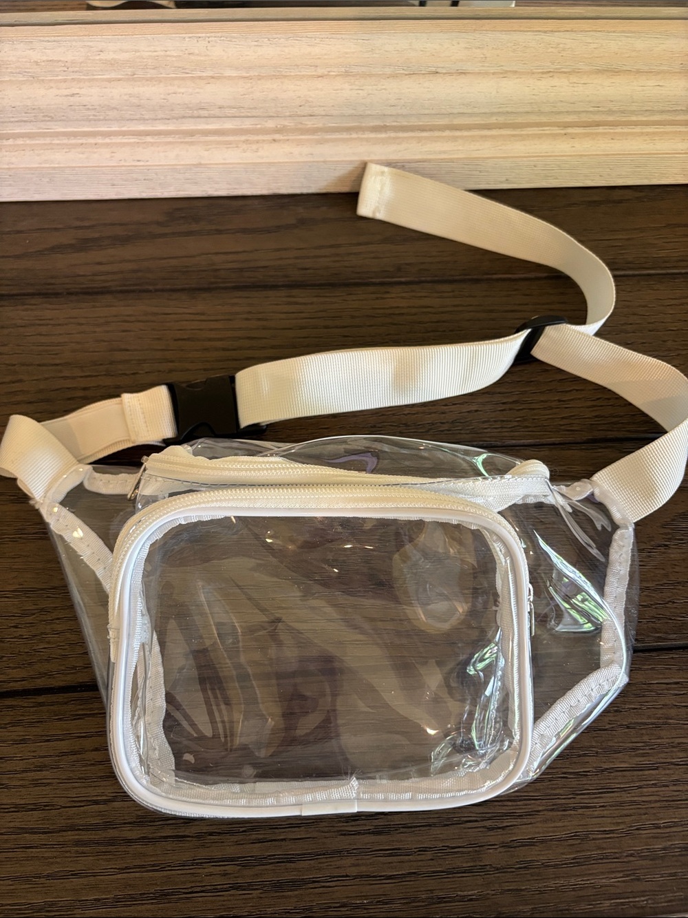 Clear White Vinyl Waist Bag — Transparent Fanny Pack